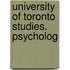 University Of Toronto Studies. Psycholog