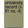 University Record (V. 51 No. 4) door University Of the State of Florida