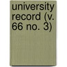 University Record (V. 66 No. 3) door University Of the State of Florida