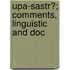 Upa-Sastr?; Comments, Linguistic And Doc