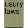 Usury Laws door Jeremy Bentham