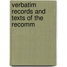 Verbatim Records And Texts Of The Recomm door Conference On Freedom of Transit