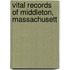 Vital Records Of Middleton, Massachusett