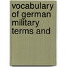 Vocabulary Of German Military Terms And door Army War College
