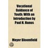 Vocational Guidance Of Youth; With An In