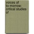 Voices Of To-Morrow; Critical Studies Of