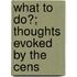What To Do?; Thoughts Evoked By The Cens