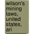 Wilson's Mining Laws, United States, Ari