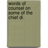 Words Of Counsel On Some Of The Chief Di door Samuel Wilberforce