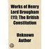 Works Of Henry Lord Brougham (Volume 11)