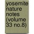 Yosemite Nature Notes (Volume 33 No.8)