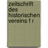 Zeitschrift Des Historischen Vereins F R