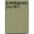 [Catalogues] (No.181)