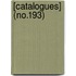 [Catalogues] (No.193)