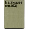 [Catalogues] (No.193) door Bernard Quaritch