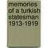 Memories Of A Turkish Statesman 1913-1919