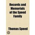 Records And Memorials Of The Speed Family