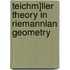 Teichm]ller Theory in Riemannian Geometry