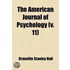 American Journal Of Psychology (Volume 11)
