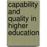 Capability and Quality in Higher Education by Mantz Yorke