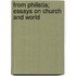 From Philistia; Essays On Church And World