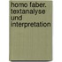 Homo faber. Textanalyse und Interpretation