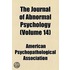 Journal Of Abnormal Psychology (Volume 14)