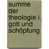 Summe der Theologie I. Gott und Schöpfung