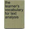 The Learner's Vocabulary for Text Analysis by Egon Werlich