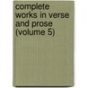 Complete Works In Verse And Prose (Volume 5) door Samuel Daniel