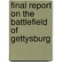 Final Report on the Battlefield of Gettysburg
