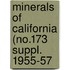 Minerals of California (No.173 Suppl. 1955-57