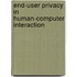 End-User Privacy in Human-Computer Interaction