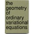 The Geometry Of Ordinary Variational Equations