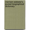 Merriam-Webster's Pocket Biographical Dictionary door Merriam Webster