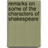 Remarks On Some Of The Characters Of Shakespeare