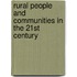 Rural People And Communities In The 21st Century