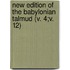 New Edition Of The Babylonian Talmud (V. 4;V. 12)