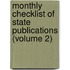Monthly Checklist of State Publications (Volume 2)