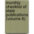 Monthly Checklist of State Publications (Volume 6)