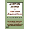 Critical Answer To James Price's King James Onlyism by Pastor D.A. Waite