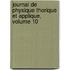 Journal de Physique Thorique Et Applique, Volume 10