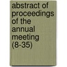 Abstract Of Proceedings Of The Annual Meeting (8-35) door Haverford College Alumni Association