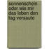 Sonnenschein oder wie mir das Leben den Tag versaute