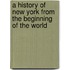 A History Of New York From The Beginning Of The World