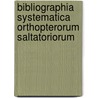 Bibliographia Systematica Orthopterorum Saltatoriorum door S. Ingrisch