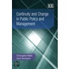 Continuity And Change In Public Policy And Management door Geert Bouckaert