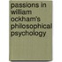 Passions In William Ockham's Philosophical Psychology