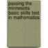 Passing the Minnesota Basic Skills Test in Mathematics