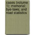 Cases (Volume 1); Memorial; Bye-Laws; And Road Statistics